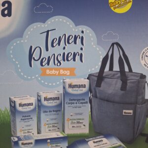 borsone con prodotti detergenti Humana